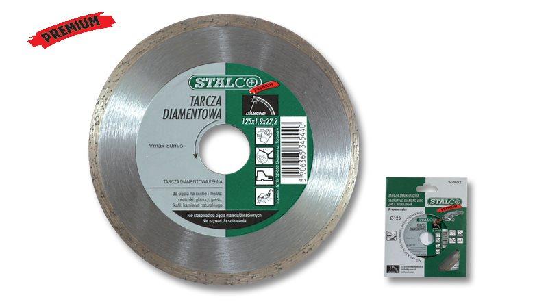 STALCO TARCZA DIAMENTOWA PEŁNA 125mm GLAZ. S-29212