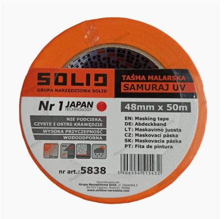 SOLID Taśma malarska SAMURAJ UV 48mm/50m 5838