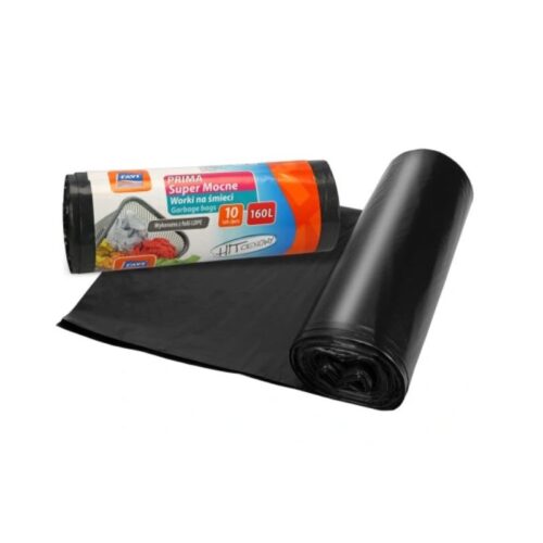 RAVI Worki Na Śmieci Prima 160L LDPE Czarne 10szt