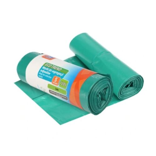 RAVI Worki Eco Bags 120L  Zielone (szkło) 10szt