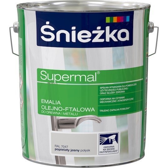 ŚNIEŻKA SUPERMAL POPIELATY JASNY  10L RAL 7047