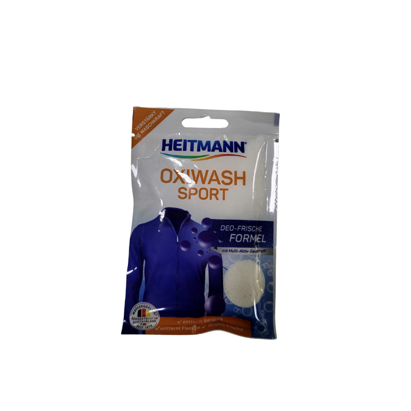 Saszetka Do Prania Ubrań Sportowych HEITMANN Oxi Sport Wash 50g