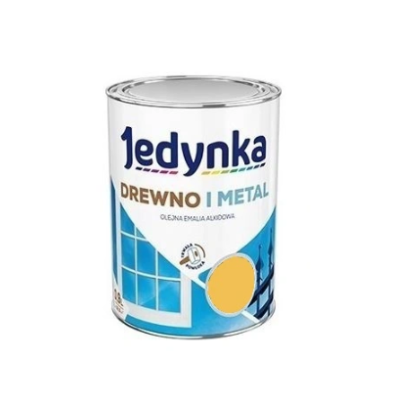 Jedynka Farba Olejna Drewno i Metal Połysk Żółty 0,9L