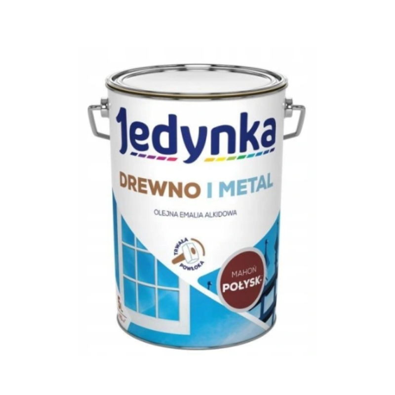 Jedynka Farba Olejna Drewno i Metal Mahoń Połysk 0,9l