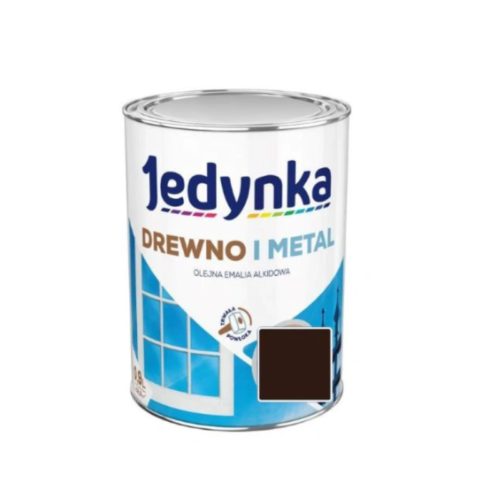 Jedynka Farba Olejna Drewno i Metal Połysk Brązowy 5L