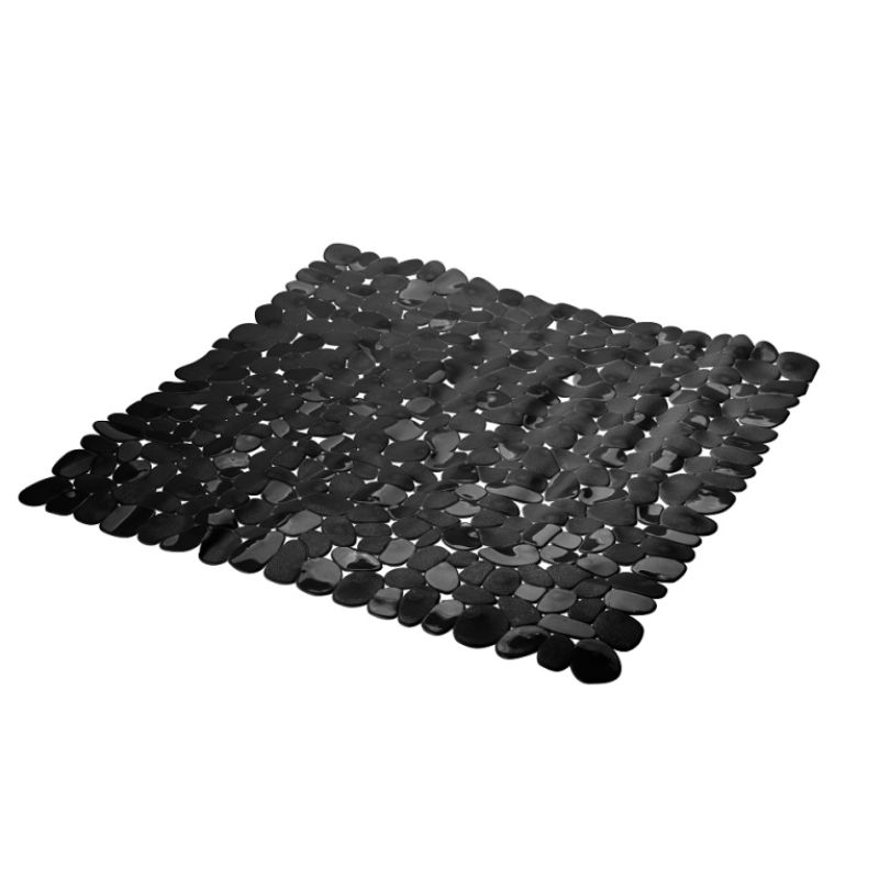 GALICJA Mata Łazienkowa PEBBLE 53X53 Czarna 28816