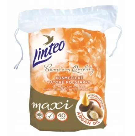 PŁATKI KOSMETYCZNE LINTEO 40 SZT PREMIUM MAX Z OLEJKIEM ARG.