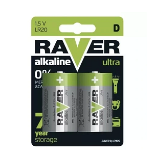EMOS Raver Baterie Alkaiczne LR20 2BL B7941( 2szt)