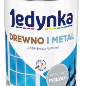 Jedynka Farba Olejna Drewno i Metal Popielaty Połysk 0,9l