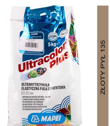MAPEI ULTRACOLOR PLUS FUGA 135 5KG ZŁOTY PYŁ