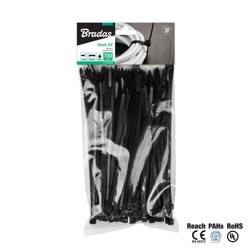 Opaska Kablowa 550mmx8,8 Czarna (100szt)