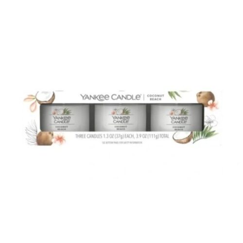 YANKEE CANDLE Świece mini -3 pack COCONUT BEACH