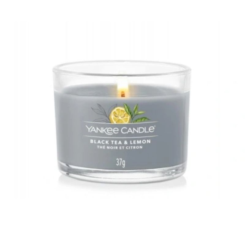 YANKEE CANDLE Świeca mini BLACK  TEA & LEMON
