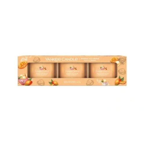 YANKEE CANDLE Świece mini -3 pack MANGO ICE CREAM