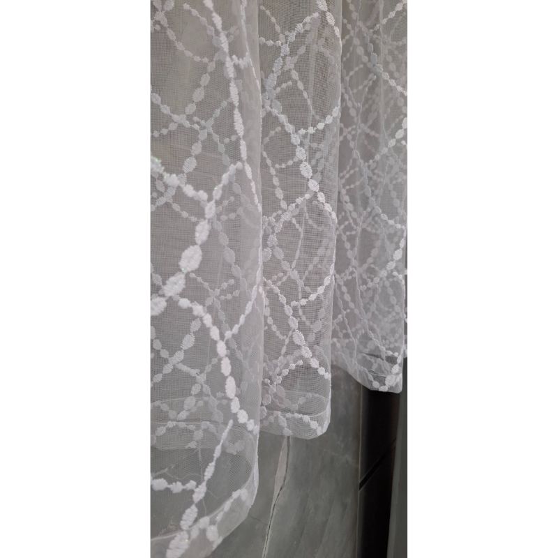 Zestaw firan ze wzorem wys.150cm szer. 600cm