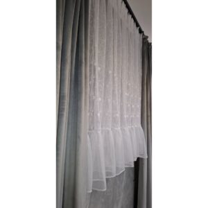 Zestaw Firana z Falbanką wys. 145cm szer. 410cm