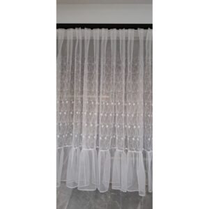 Zestaw Firana z Falbanką wys. 145cm szer. 410cm