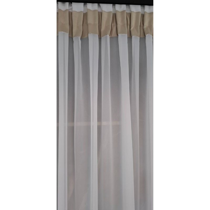 Zestaw Firana z Pasem i Koralikami wys. 140cm szer. 620cm