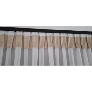 Zestaw Firana z Pasem i Koralikami wys. 140cm szer. 620cm