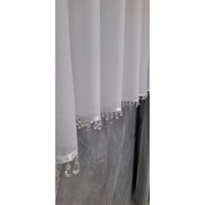 Zestaw Firana z Pasem i Koralikami wys. 140cm szer. 620cm