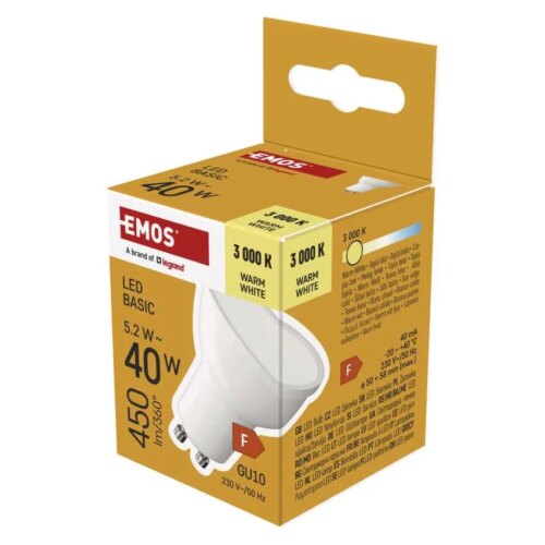 EMOS ŻARÓWKA LED BASIC MR16 5,5W(42W) 500lm GU10 nw