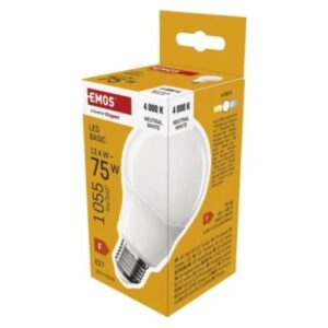 EMOS ŻARÓWKA LED BASIC A60 12.4W(75W) 1055LM E270 NW