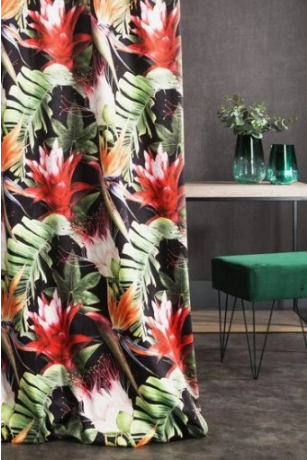 TKANINA ZASŁONOWA ZASŁONA VELVET /140  VELVET/PRINT/CZAR+ZIEL