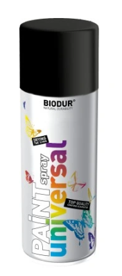 SPRAY CZARNY POŁYSK RAL 9005 400ML BIODUR