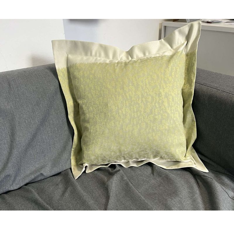 ZESTAW POSZEWKA NA PODUSZKĘ 45X45 BEŻOWO ZIELONA