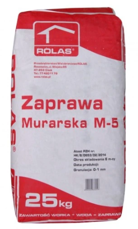 ZAPRAWA MURARSKA (CEMENTOWO-WAPIENNA) 25KG ROLAS M-5