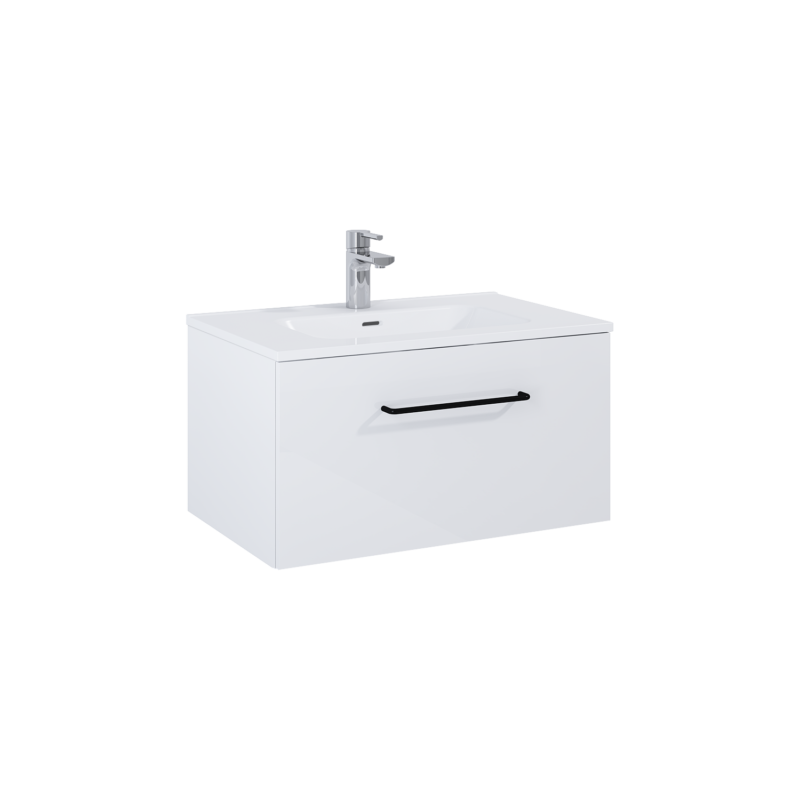 ZESTAW ELITA FUTURIS SZAFKA WHITE 70CM Z UMYWALKĄ SKAPPA I NOGAMI BLACK