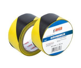 TAŚMA OSTRZEGAWCZA 50MM*25M ŻÓŁTO-CZARNA