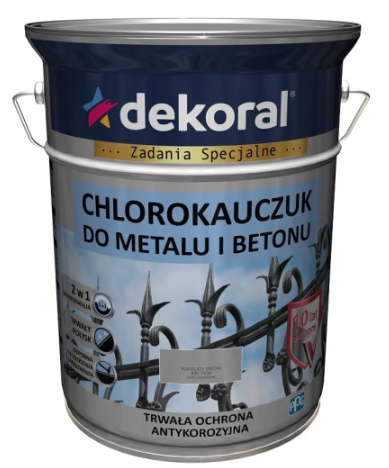 Dekoral Chlorokauczuk Emalia Popielaty Średni RAL 7038 5l