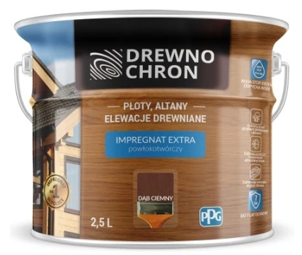 3259_5904000005438_1682090282 Drewnochron Extra Impregnat Powłokotwórczy Dąb Ciemny 2,5l