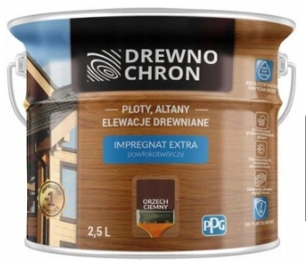 3267_5904000005469_1682090283 Drewnochron Extra Impregnat Powłokotwórczy Orzech Ciemny 2,5l