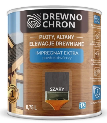 Drewnochron Extra Impregnat Powłokotwórczy Szary 0,75l