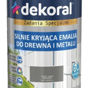 Dekoral Emakol Emalia Drewno Metal Szary Jasny Mat 0.9l