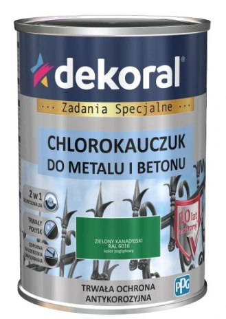 Dekoral Chlorokauczuk Emalia Zielony Kanadyjski RAL 6016 0,9l