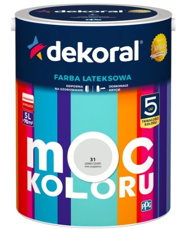 Dekoral Moc Koloru Lekko Szary 5l Akrylit W Farba