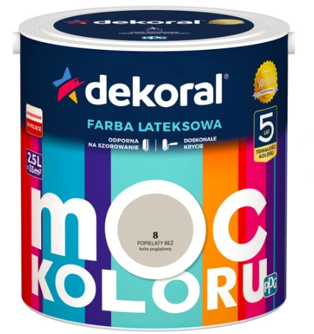 Dekoral Moc Koloru Popielaty Beż 2,5l Akrylit W Farba