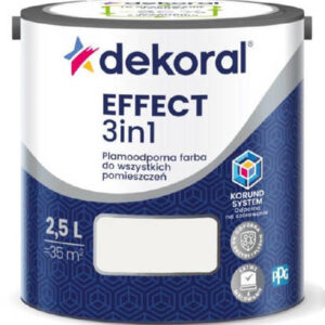 FARBA DEKORAL PLAMOODPORNA EFFECT 3IN1 BIAŁY NATURALNY 2,5L