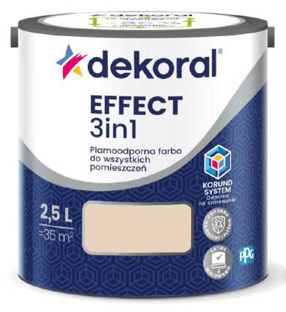 FARBA DEKORAL PLAMOODPORNA EFFECT 3IN1 KAWOWY JASNY 2,5L