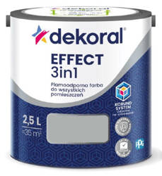 FARBA DEKORAL PLAMOODPORNA EFFECT 3IN1 SZARY OŁÓWKOWY 2,5L
