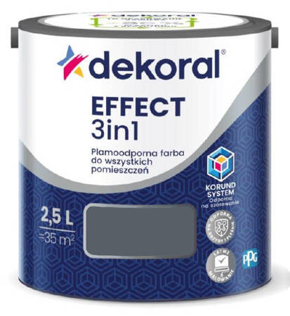 FARBA DEKORAL PLAMOODPORNA EFFECT 3IN1 GRAFITOWY 2,5L