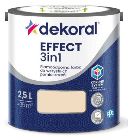 FARBA DEKORAL PLAMOODPORNA EFFECT 3IN1 CIEPŁY BEŻ 2,5L