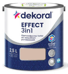 FARBA DEKORAL PLAMOODPORNA EFFECT 3IN1 ŚWIETLISTY BEŻ 2,5L
