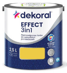 FARBA DEKORAL PLAMOODPORNA EFFECT 3IN1 ŻÓŁTY ZŁOCISTY 2,5L
