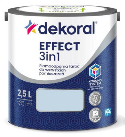 FARBA DEKORAL PLAMOODPORNA EFFECT 3IN1 BŁĘKITNY 2,5L