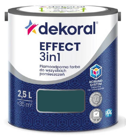 FARBA DEKORAL PLAMOODPORNA EFFECT 3IN1 CIEMNY SZMARAGDOWY 2,5L