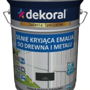 Dekoral Emakol Emalia Drewno Metal Czarny 5l